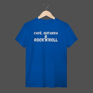 Nome do produto Camiseta Quality | Café, Guitarra & Rock'N'Roll