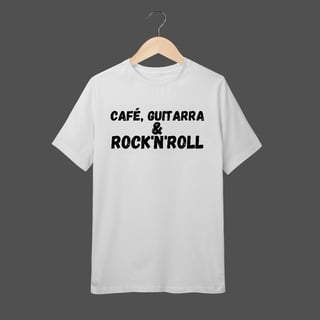 Nome do produto Camiseta Infantil (10 a 14) | Café, Guitarra & Rock'N'Roll
