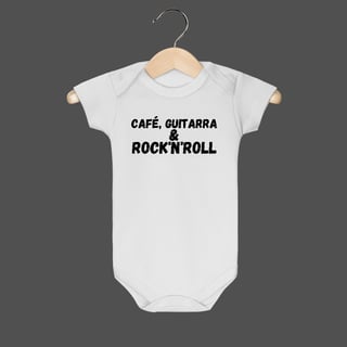 Nome do produto Body Infantil | Café, Guitarra & Rock'N'Roll