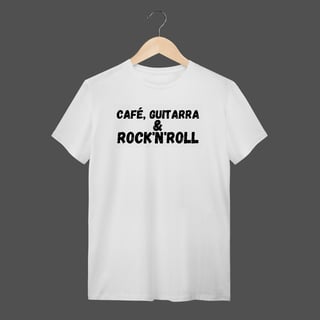 Nome do produto Camiseta Quality | Café, Guitarra & Rock'N'Roll