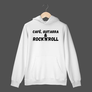 Nome do produto Moletom Canguru Prime | Café, Guitarra & Rock