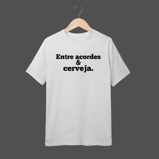 Nome do produto Camiseta Infantil (10 a 14) | Entre acordes & cerveja.