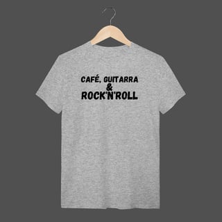 Nome do produto Camiseta Quality | Café, Guitarra & Rock'N'Roll