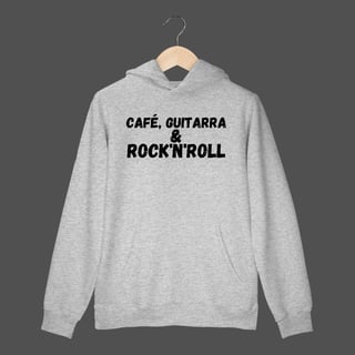 Nome do produto Moletom Canguru Prime | Café, Guitarra & Rock