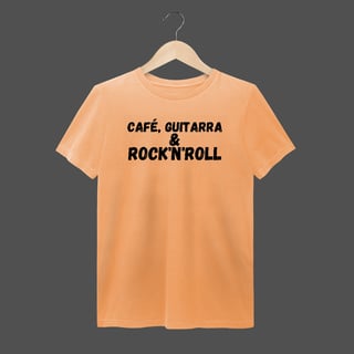 Nome do produto Camiseta Estonada | Café, Guitarra & Rock'N'Roll