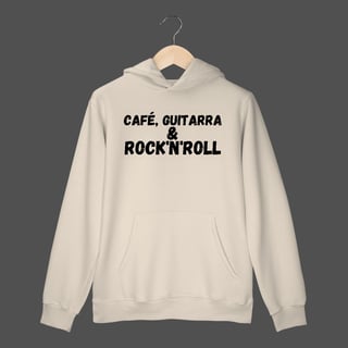 Nome do produto Moletom Canguru Prime | Café, Guitarra & Rock