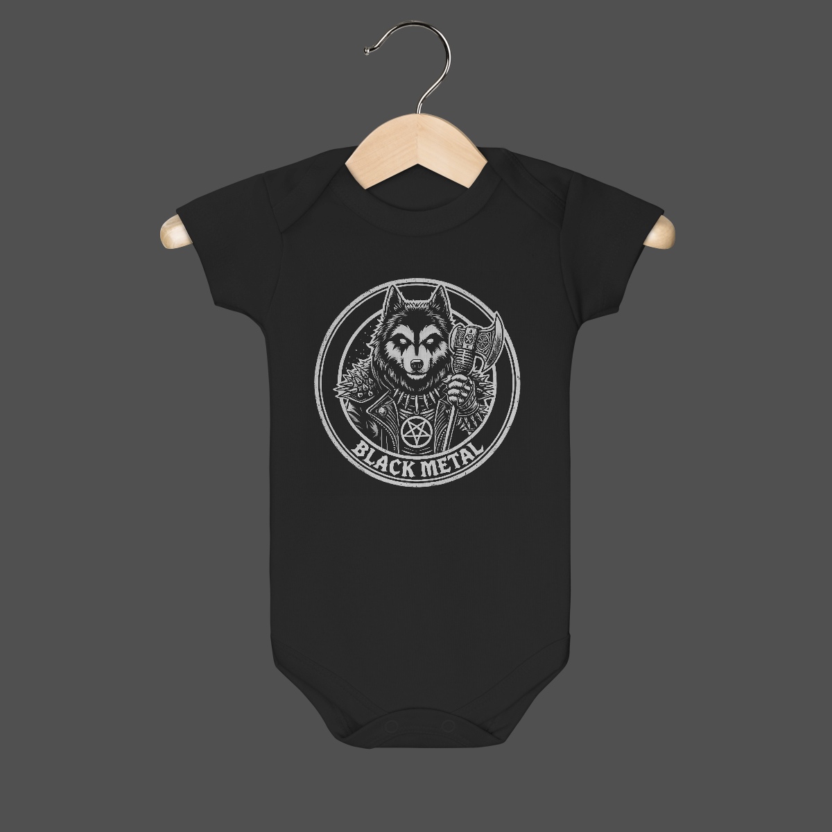 Nome do produto: Body Infantil | Black Metal