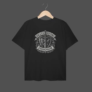 Nome do produto Camiseta Plus Size | Death Before Dishonor