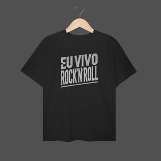 Nome do produto Camiseta Plus Size | Eu Vivo Rock'N'Roll