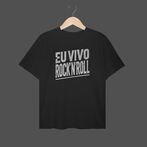 Camiseta Plus Size | Eu Vivo Rock'N'Roll