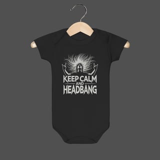 Nome do produto Body Infantil | Keep Calm And HeadBang