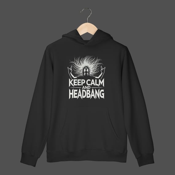 Moletom Canguru Prime | Keep Calm And HeadBang