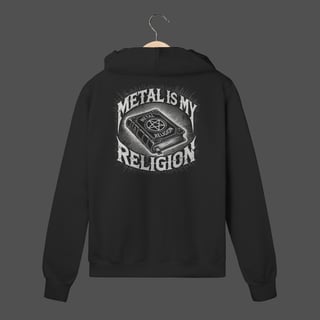 Nome do produto Moletom C/ Zíper Prime | Metal Is My Religion