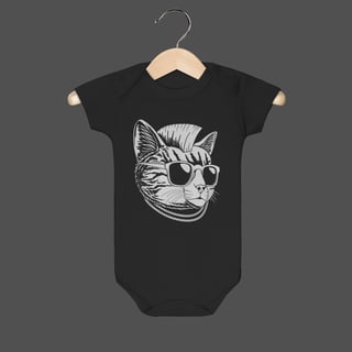Nome do produto Body Infantil | Punk Cat