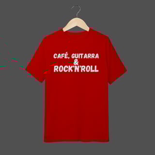 Nome do produto Camiseta Infantil (10 a 14) | Café, Guitarra & Rock'N'Roll