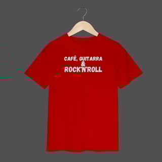 Nome do produto Camiseta Infantil (2 a 8) | Café, Guitarra & Rock'N'Roll