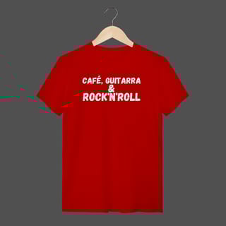 Nome do produto Camiseta Quality | Café, Guitarra & Rock'N'Roll