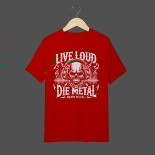 Nome do produto Camiseta Infantil (10 a 14) | Live Loud - Die Metal