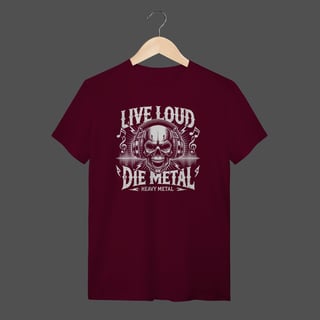 Nome do produto Camiseta Quality | Live Loud - Die Metal