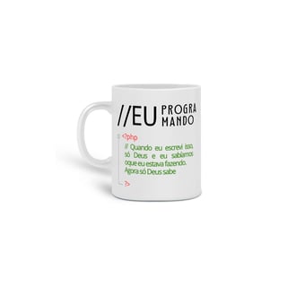 Caneca Eu Programando PHP