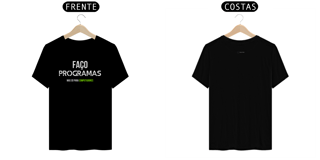 T-shirt verde Classic faço programas mas..