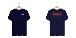 Nome do produto Camiseta Masculina Plus Size Cristo Vive em Mim
