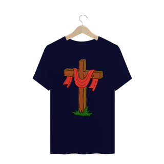 Nome do produto Camiseta Feminina Plus Size Cruz Vazia