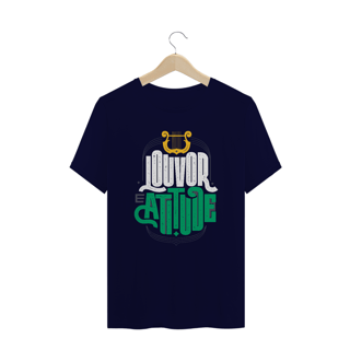 Nome do produto Camiseta Masculina Plus Size Louvor e Atitude