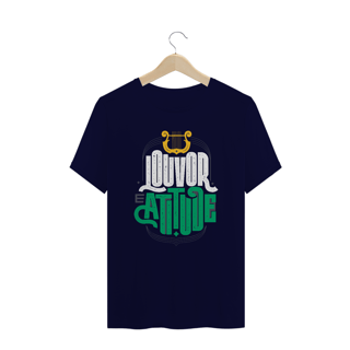 Nome do produto Camiseta Feminina Plus Size Louvor e Atitude