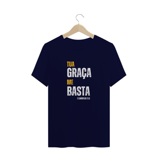 Nome do produto Camiseta Masculina Plus Size Tua Graça me basta