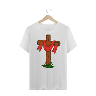 Nome do produto Camiseta Feminina Plus Size Cruz Vazia