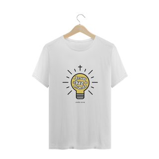 Nome do produto Camiseta Masculina Plus Size Jesus a luz do mundo