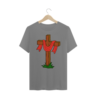 Nome do produto Camiseta Masculina Plus Size Cruz Vazia