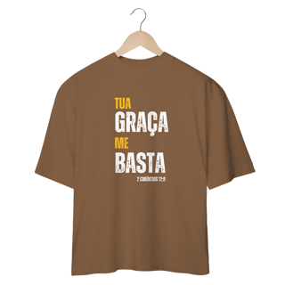 Nome do produto Camiseta Masculina Oversized Tua Graça me basta
