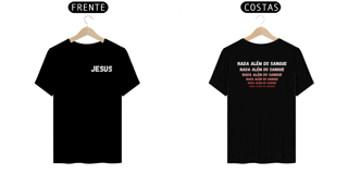 Nome do produto Camiseta Masculina Premium Nada Além do Sangue