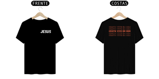 Nome do produto Camiseta Masculina Premium Cristo Vive em Mim