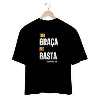 Nome do produto Camiseta Masculina Oversized Tua Graça me basta