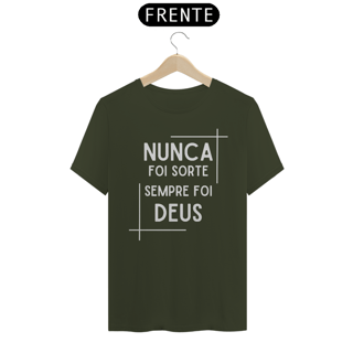 Nome do produto Camiseta Masculina Premium Nunca foi sorte sempre foi Deus