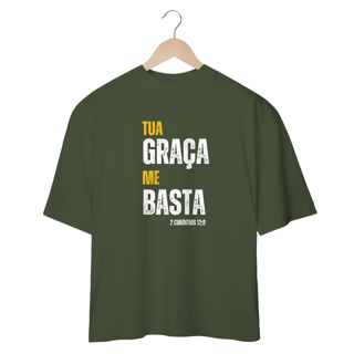 Nome do produto Camiseta Masculina Oversized Tua Graça me basta