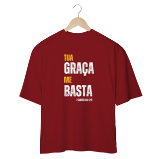Nome do produto Camiseta Masculina Oversized Tua Graça me basta