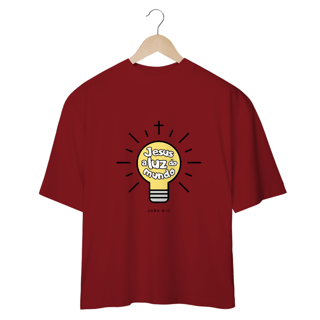 Nome do produto Camiseta Masculina Oversized Jesus a luz do mundo