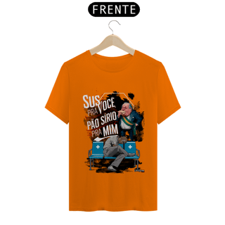 Nome do produto SUS para você, pão Sírio para mim - Light Colored/Black Background - [Prime Shirt]