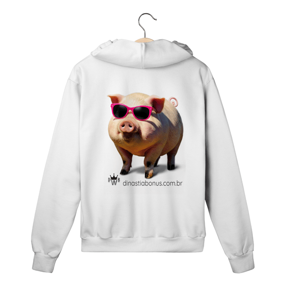 BonusPig1 - Moletom Com Ziper