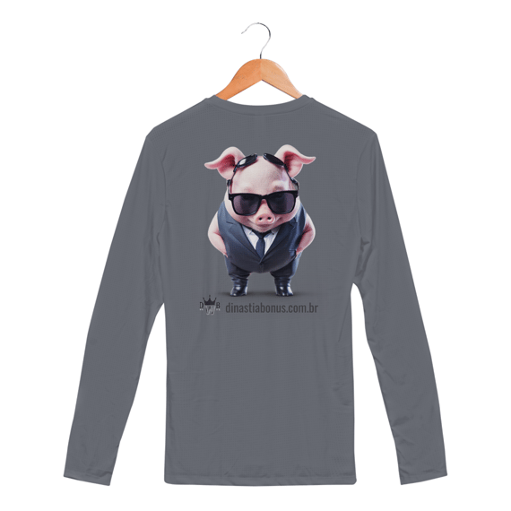 BonusPig1 - Camisa Manga Longa Sport Dry UV