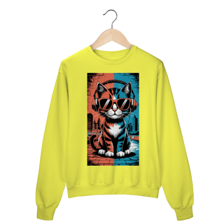 Nome do produto Moletom Fechado Estampa Gato POP