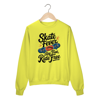 Nome do produto Moletom Fechado com Estampa Skate Texto Fever