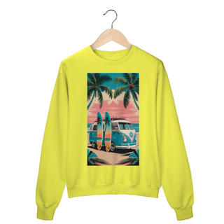 Nome do produto Moletom Fechado Estampa Surf  Van Praia