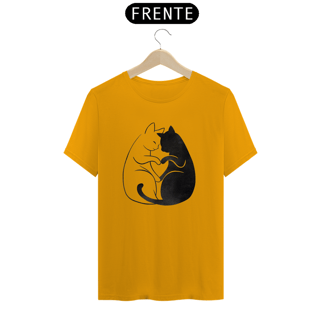 Nome do produto T-shirt Classic com Estampa de 2 Gatos Coracao