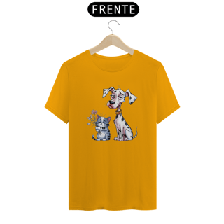 Nome do produto T-shirt Classic com Estampa de Gato e Dálmata