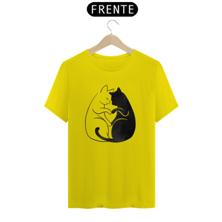 Nome do produto T-shirt Classic com Estampa de 2 Gatos Coracao